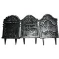 Set of 3 12" Asst. Halloween Sturdy Plastic Tombstones, Props, Haunted