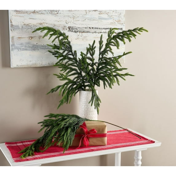 Set of 3 38" Natural Touch Norfolk Pine Stems by Valerie