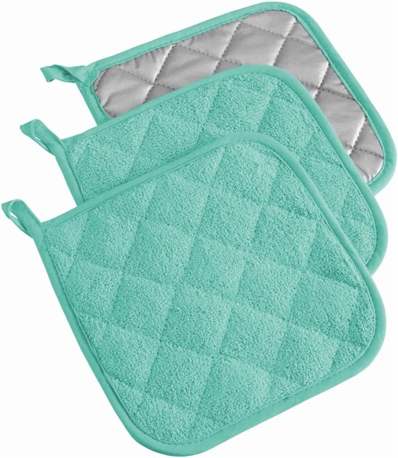 Set of 3 7x7" Kitchen Pot Holders Sets Heat Resistant Pot Holder Cotton Oven Hot Pads for Cooking Baking