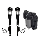 Set of 3 Air Suspension Compressor Pump-Rear Air Airmatic Suspension Spring Strut For 2007-2013 Mercedes-Benz S550