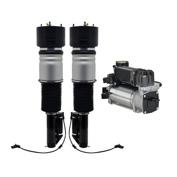 Set of 3 Air Suspension Compressor Pump-Front Air Airmatic Suspension Spring Strut For 2000-2006 Mercedes-Benz S500 RWD