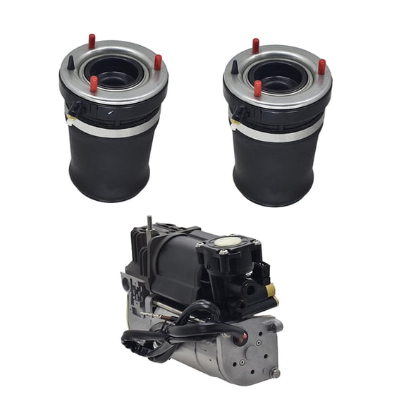 Set of 3 Air Suspension Compressor Pump-Front Air Suspension Spring Bag For 2001-2006 BMW X5