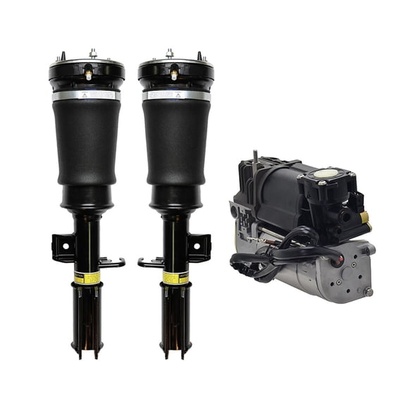 Set of 3 Air Suspension Compressor Pump-Front Air Suspension Spring Strut For 2000-2006 BMW X5