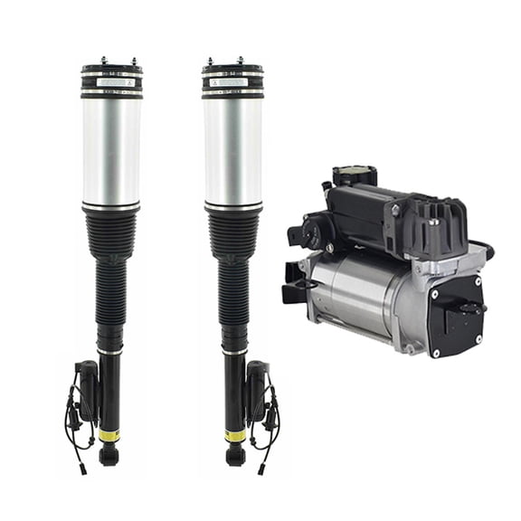 Set of 3 Air Suspension Compressor Pump-Rear Air Airmatic Suspension Spring Strut For 2000-2006 Mercedes-Benz S500 w/o ABC