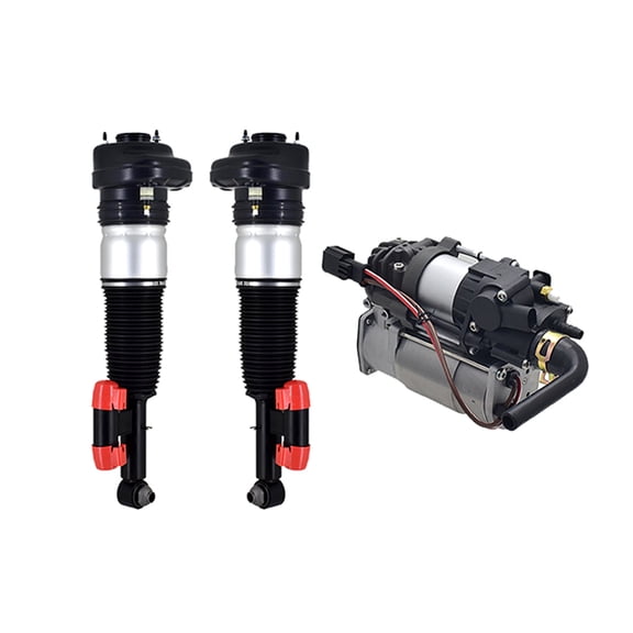 Set of 3 Air Suspension Compressor Pump-Rear Air Airmatic Suspension Spring Strut For 2016-2019 BMW 750I