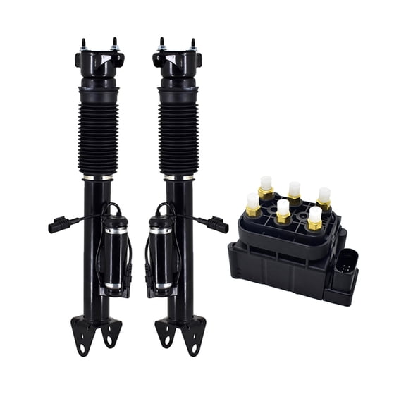 Set of 3 Air Suspension Valve Solenoid Block-Rear Air Airmatic Suspension Shock For 2013-2016 Mercedes-Benz GL350