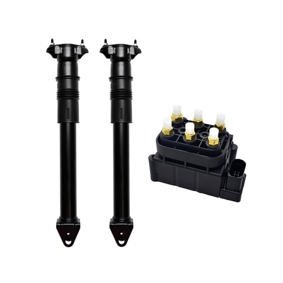 Set of 3 Air Suspension Valve Solenoid Block-Rear Air Shock Absorber For 2010-2012 Mercedes-Benz GL350