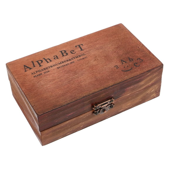 Set of 3 Alphabet Ink Stamps Stamper Symbol Child