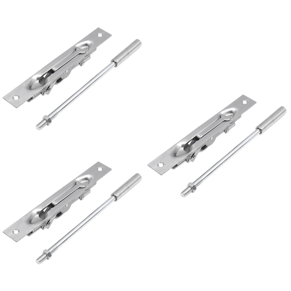 Set of 3 Antitheft Latch Door Safety Bolts Hidden Lock Stainless Steel