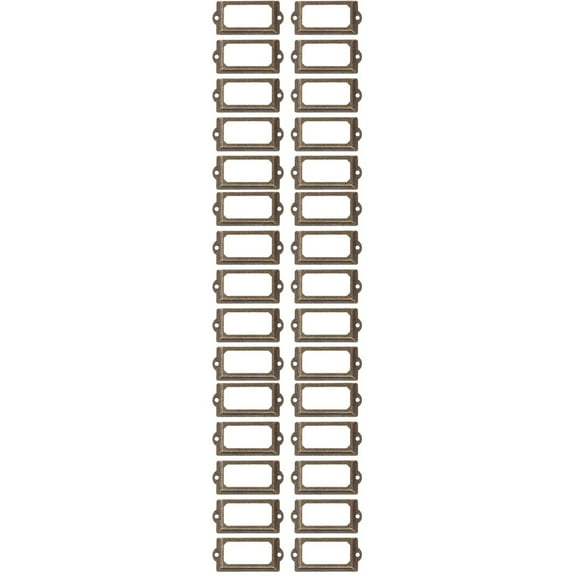 Set of 3 Antique Metal Label Frames Holders Wire Student Office