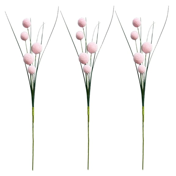 Set of 3 Artificial Dandelion Flower Stems - 28 Inches Tall