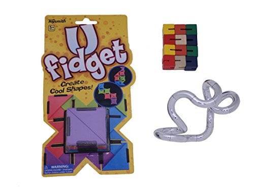 Set of 3 Assorted Fidget Toys with Metallic Tangle Jr.