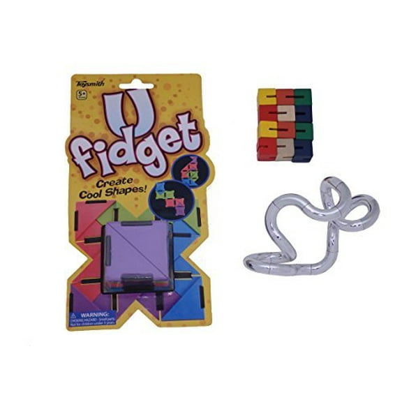 Set of 3 Assorted Fidget Toys with Metallic Tangle Jr.