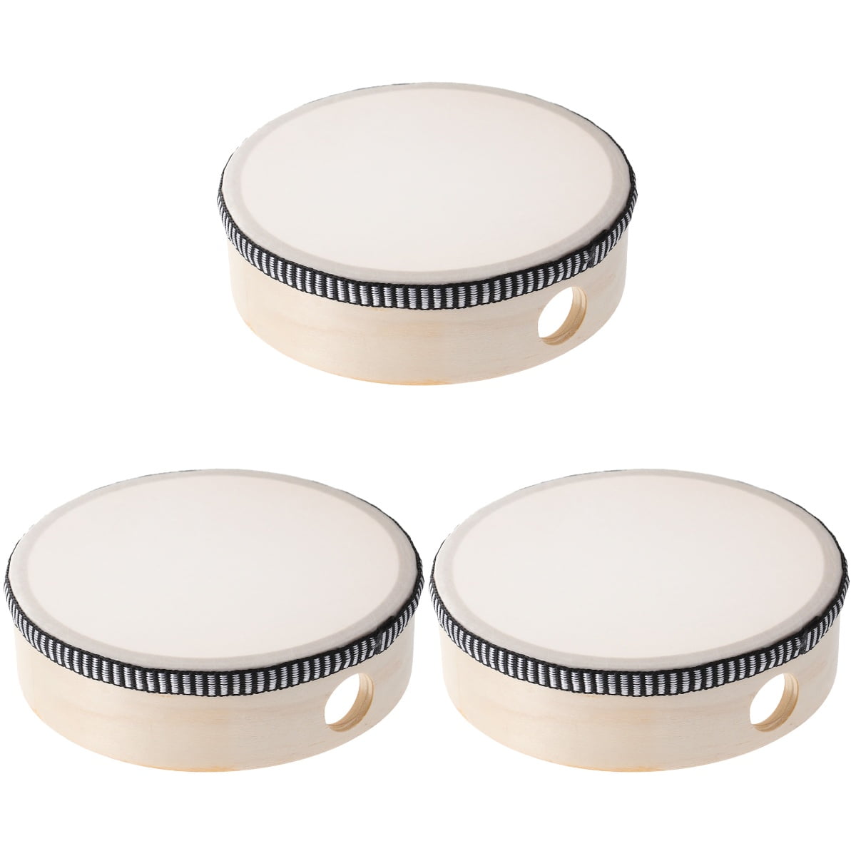 Set of 3 Baby Drum Kids Tambourine Games for Musical Instruments Toys Mini Maracas Hand Child