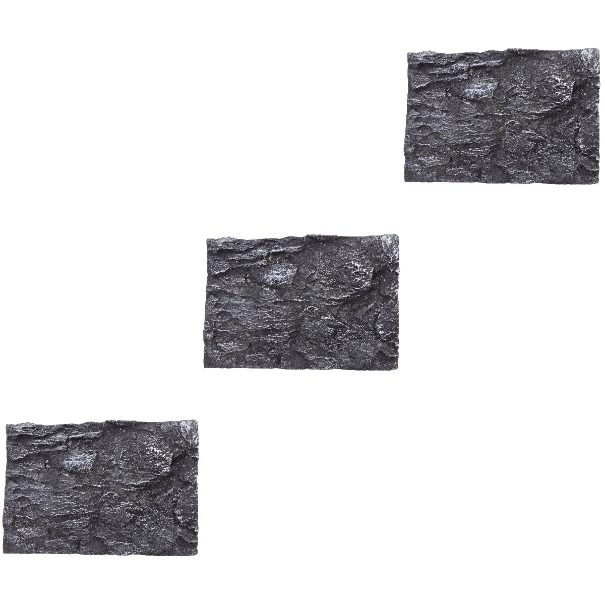Set of 3 Background Rock Slab Fish Tank Accessories Terrarium Glass