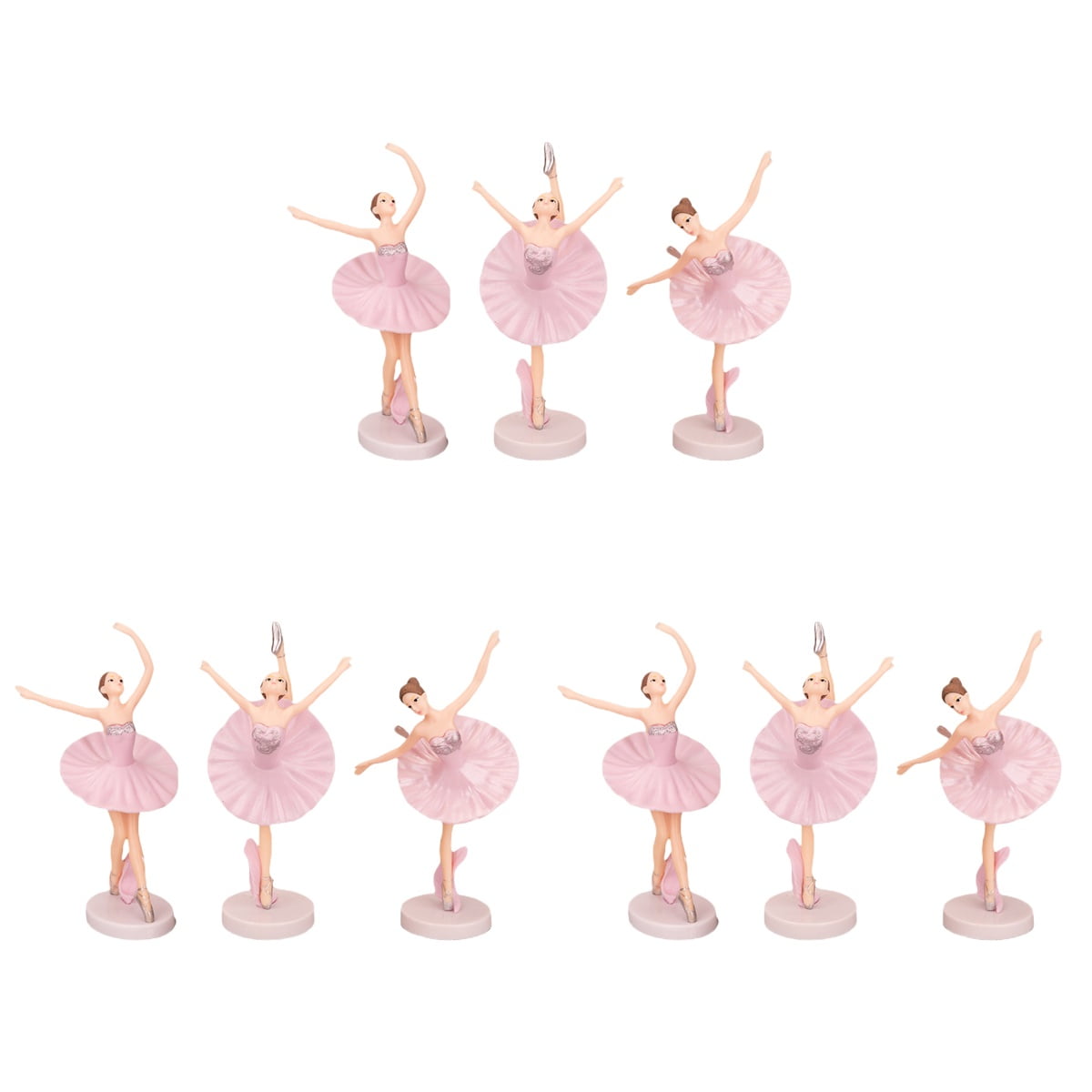 Set of 3 Ballet Figures Interior Decoration Fete Bridal Child Pink ...