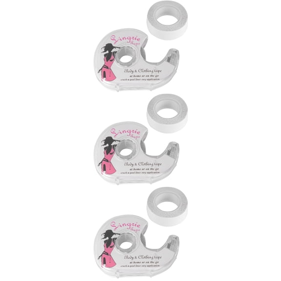 Set of 3 Bathing Suit Tape Fashion Clear Tape Party Dress Tape Miss 10x8x2cm