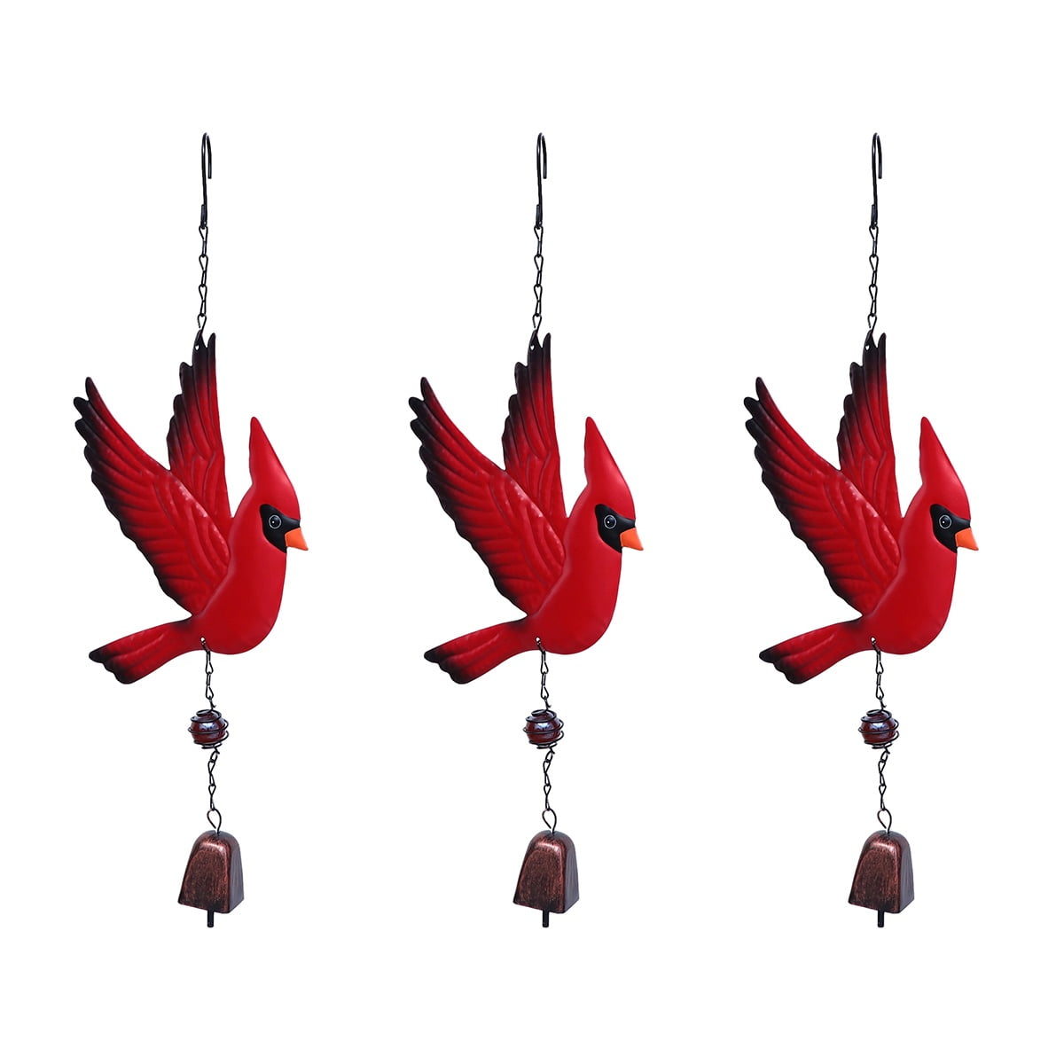 Set of 3 Bird Feeders for Outdoors Hanging Wind Chime Pendant Bell Baby