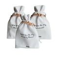 thumbnail image 1 of Set of 3 Bridal Party Proposal Pouch with Butterfly Bracelet - 2 Bridesmaids, 1 Maid of Honor -White, 1 of 10