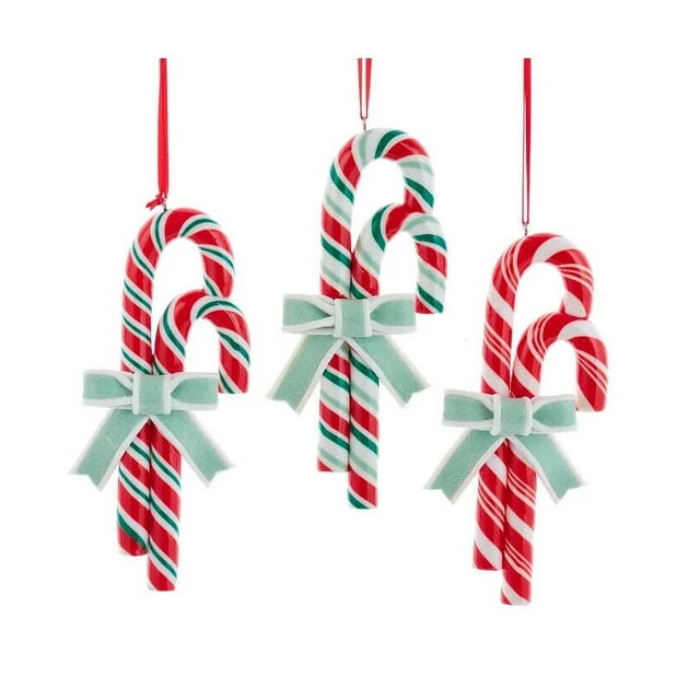 Set of 3 CANDY CANE Christmas Ornaments, by Kurt Adler