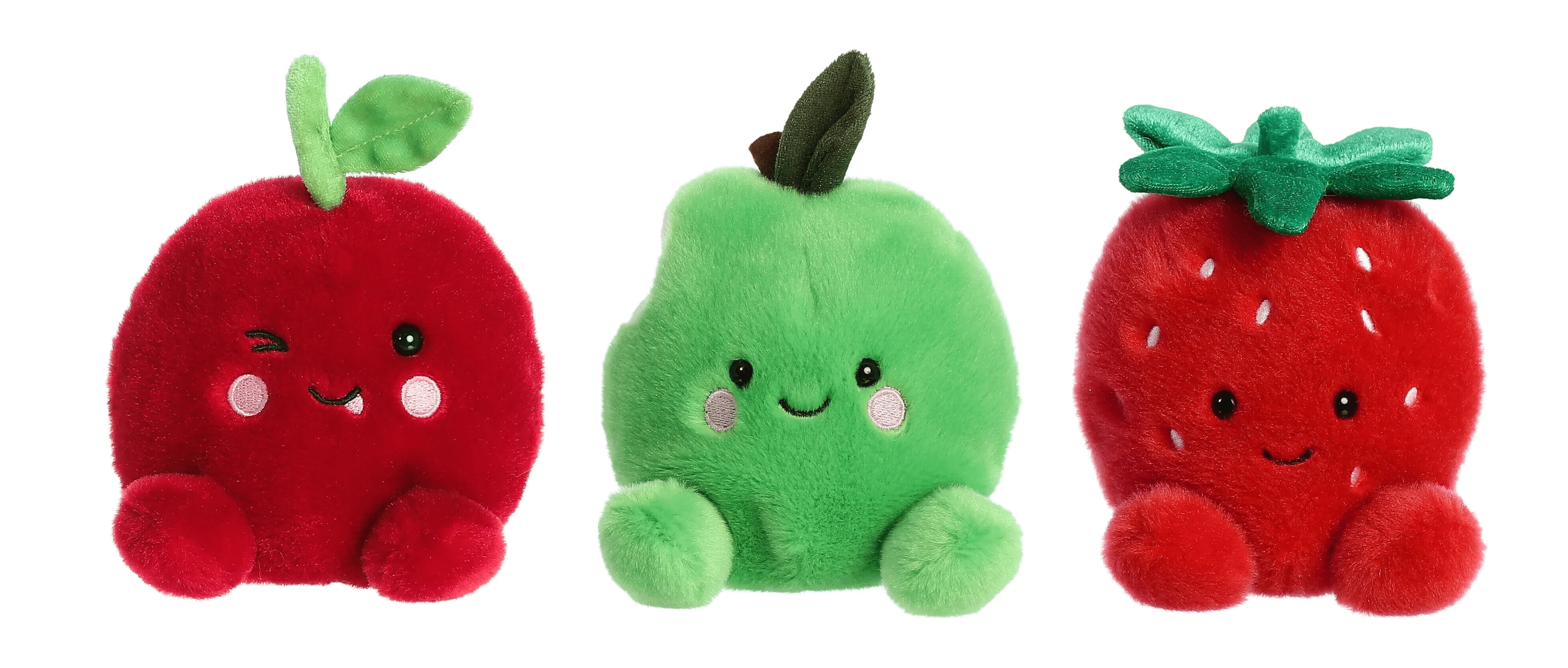 Set of 3 CHERRY, APPLE, & STRAWBERRY Fruit Palm Pals 5