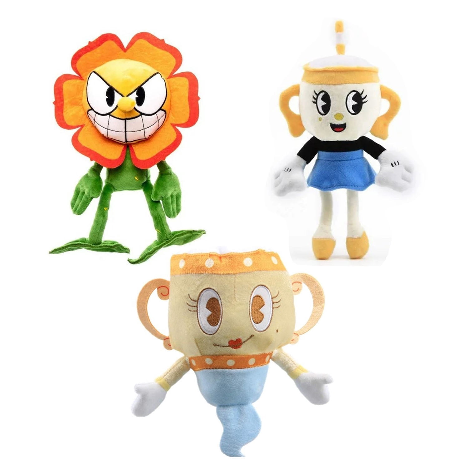 Set of 3 Cagney Carnation, Ms. Chalice, Legendary Chalice Plush