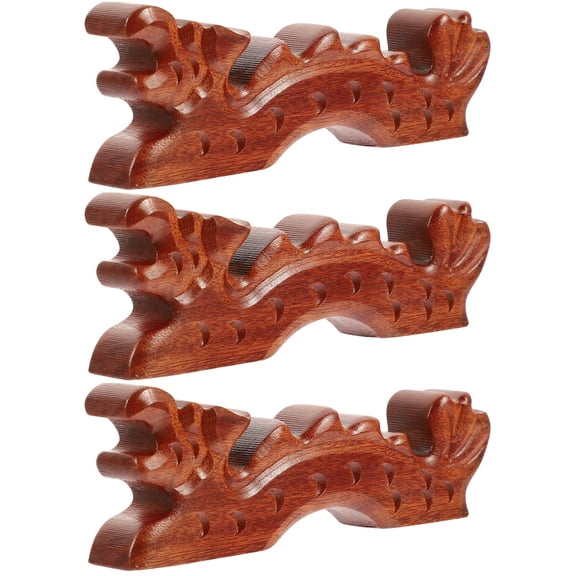 HONITANO Vintage Red Wooden Pen Rest for Desk, Perfect for Chinese Calligraphy