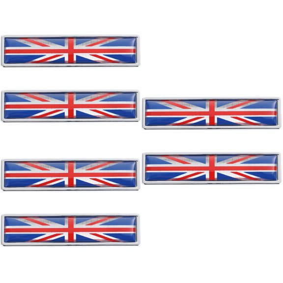 Set of 3 Car Zinc Alloy Sticker Body Decal Decoration Flags