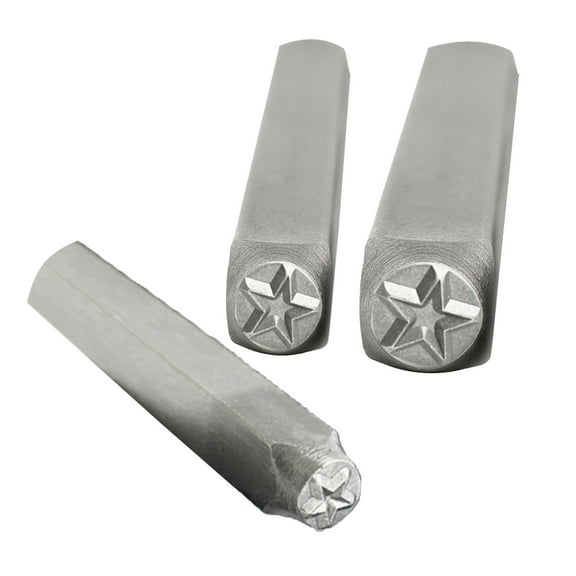 Set of 3 Carbon Steel Five Pointed Star Punches Stamp Jewelry Stamping Tool Marking Punches for Crafting Enthusiasts