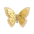thumbnail image 1 of Set of 3 Christmas Butterfly Clip Mesh Gauze Hanging Ornament, for Tree Decoration Holiday Festival Home Display Gold, 1 of 3