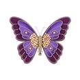 thumbnail image 1 of Set of 3 Christmas Butterfly Clip Mesh Gauze Hanging Ornament, for Tree Decoration Holiday Festival Home Display Purple, 1 of 3