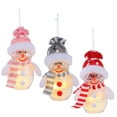thumbnail image 1 of Set of 3 Christmas Festive Illuminated Snowman Ornaments Christmas Luminous Snowman Ornaments, 1 of 5