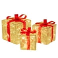 Set of 3 Christmas Lighted Gift Boxes Decorations Lighted Boxes with