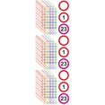 thumbnail image 1 of Set of 3 Clear Labels Self-adhesive Number Sticker Assorted Color Stickers, 1 of 8