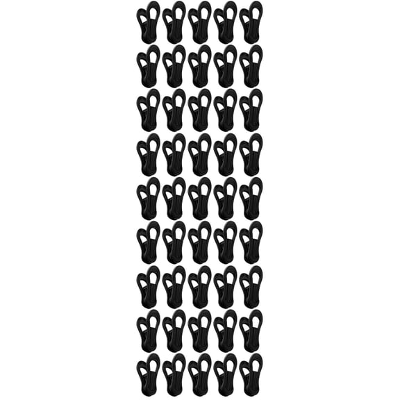 RENACLIPY 75-Pack Black Laundry Clips with Smooth Edges, No Teeth, Clothes Pegs for Secure Drying and Everyday Use
