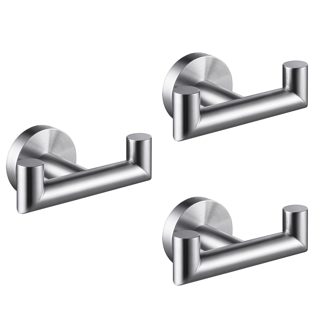 Set of 3 Coat Hook Towel Rack Bathroom Double Towel Hook Towel Hooks ...