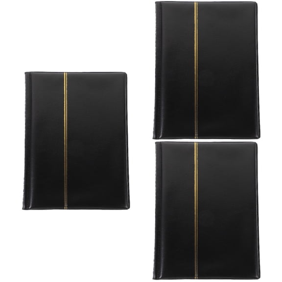 Set of 3 Collector Holders with Storage Pages for Albums and Collection Books, Protective Sleeves for Organizing