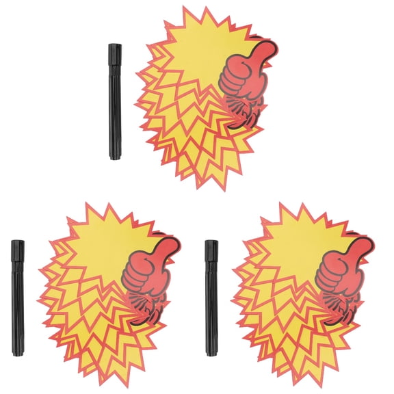 Set of 3 Commodity Price Tags Garage Stickers Advertising Work