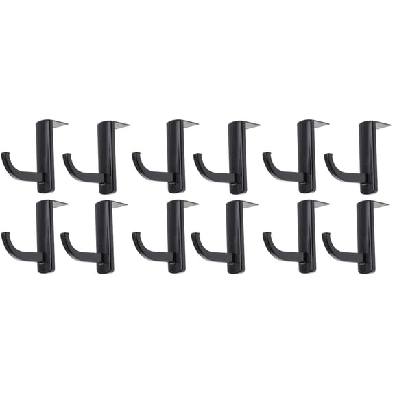 Mobutofu Headphone Hanger Hook Black Under-Desk Organizer for Home Office and School 12Pcs