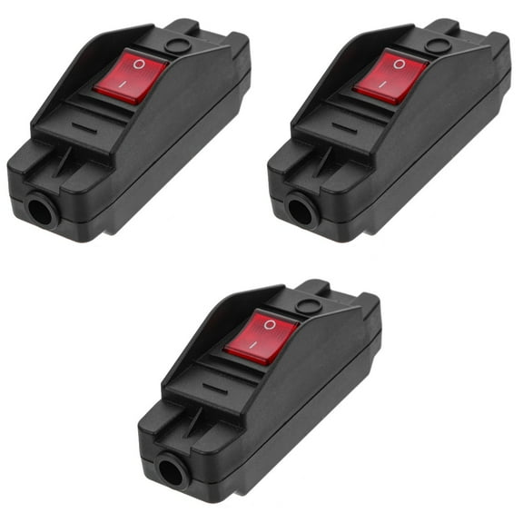 Set of 3 Console Extension Cord with off Switch Rocker