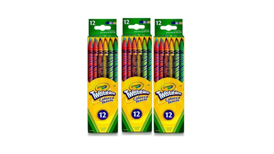 Crayola Erasable Twistables Colored Pencils, 12 Count, School Supplies