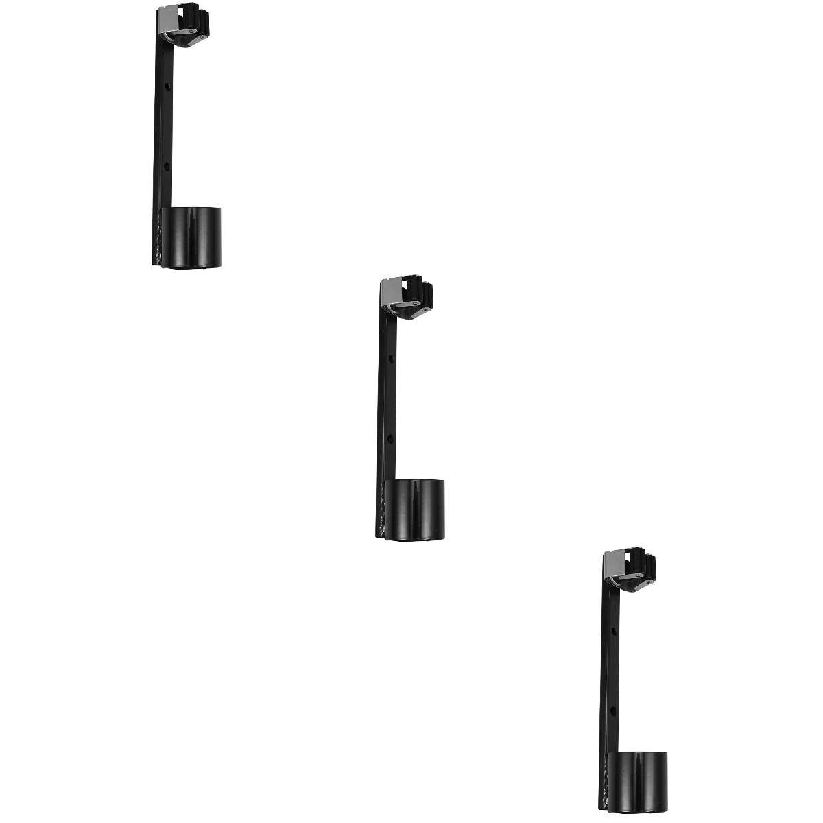 Set of 3 Crutches Stainless Steel Crutch Holder Accessories for