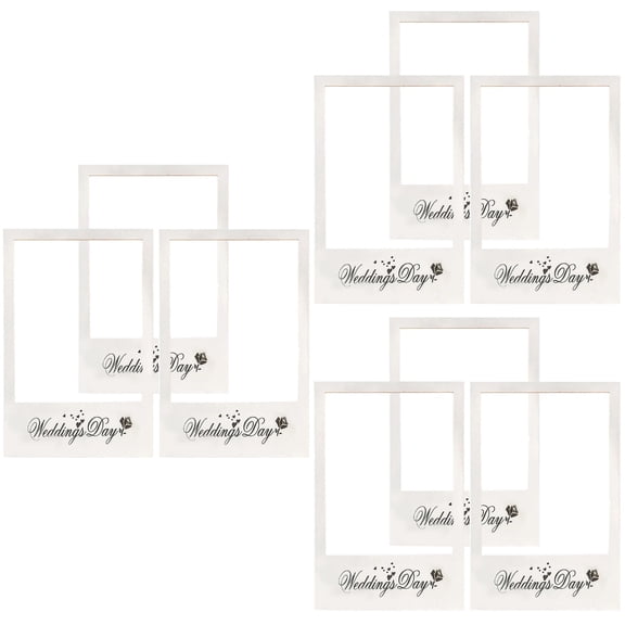 Set of 3 Decorations Wedding Photo Booth Frame Bride Nurse