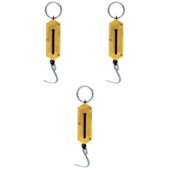 Set of 3 Digital Fish Scale Crane Use Scale 32.00X5.00X5.00CM Golden
