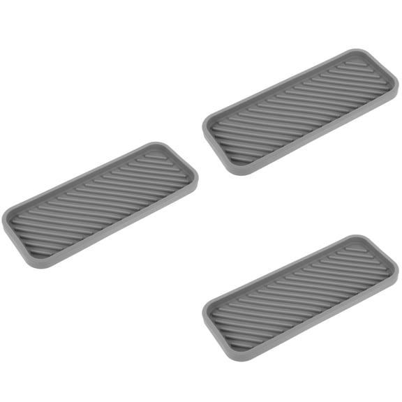 Set of 3 Dish Drying Rack Draining Silicone Tray Trays for Serving Food