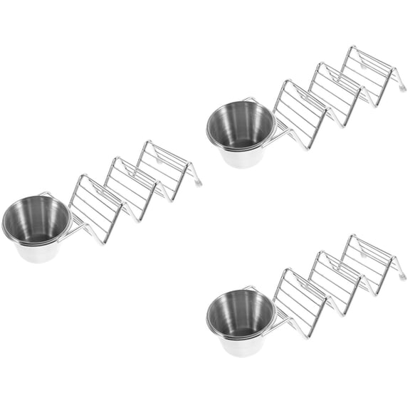 Set of 3 Display Shelves Tortillas Campinf Glamping Burritos Tray Pancake Stand Taco Storage Holder Desktop
