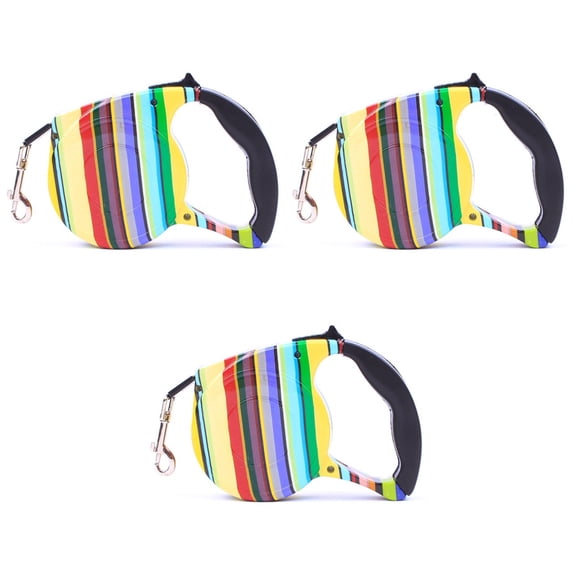 Set of 3 Dog Leash Retractable Walking Automatic Thick Deterrent