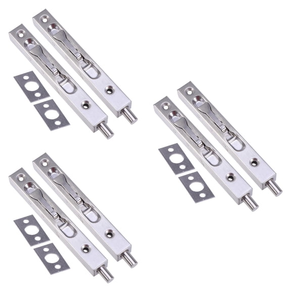 unbranded 6 Pcs Concealed Spring Stainless Steel Latch Security Door Fire Door Security Door Latch Bolt Accessories Tools