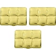 thumbnail image 1 of Set of 3 Double Sided Magnifying Rectangular Compact Mirrors Bubble Pattern (Gold), 1 of 4