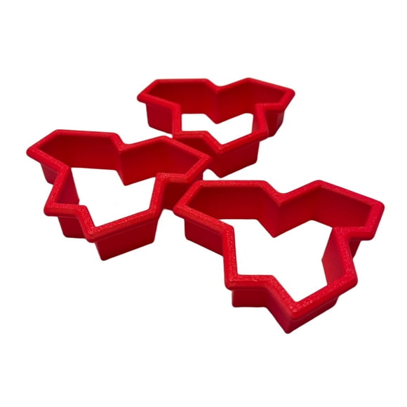 Set of 3 Einstein Tile Cookie Cutters: The Hat (Medium, Red)